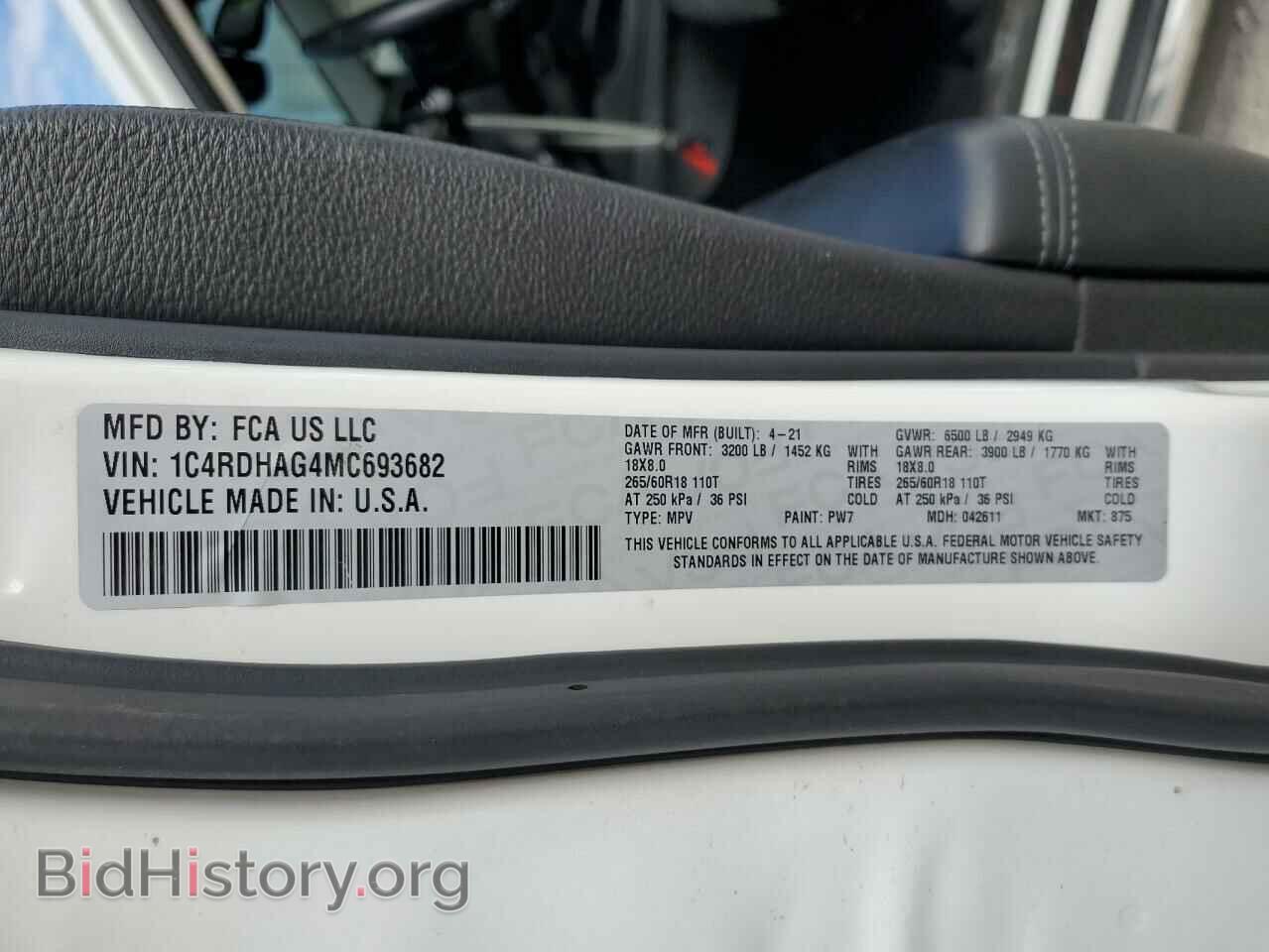 2021 DODGE DURANGO - VIN: 1C4RDHAG4MC693682 - Фото 14