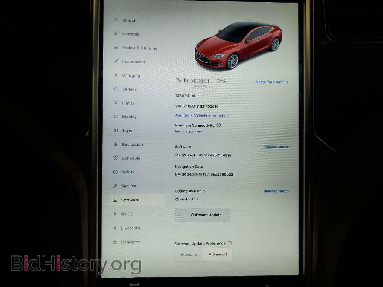 2014 TESLA MODEL S - VIN: 5YJSA1H11EFP52016 - Photo 9