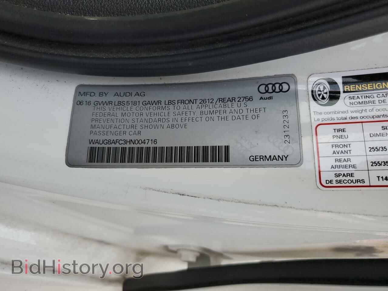 2017 AUDI A6 - VIN: WAUG8AFC3HN004716 - Photo 13