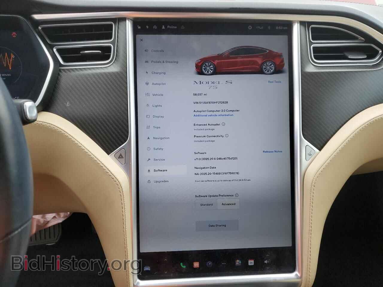 2017 TESLA MODEL S - VIN: 5YJSA1E15HF212628 - Photo 9