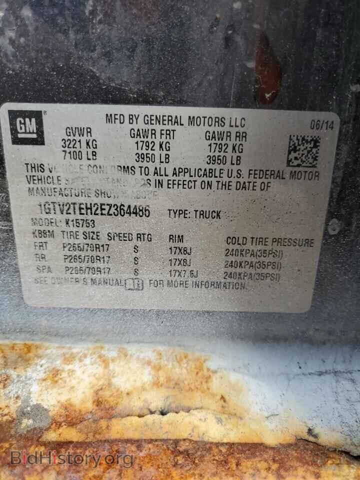 2014 GMC SIERRA - VIN: 1GTV2TEH2EZ364486 - Фото 12