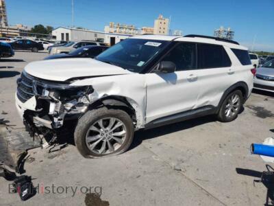 2021 Ford EXPLORER XLT, white — VIN 1FMSK7DH8MGC29806, Copart
