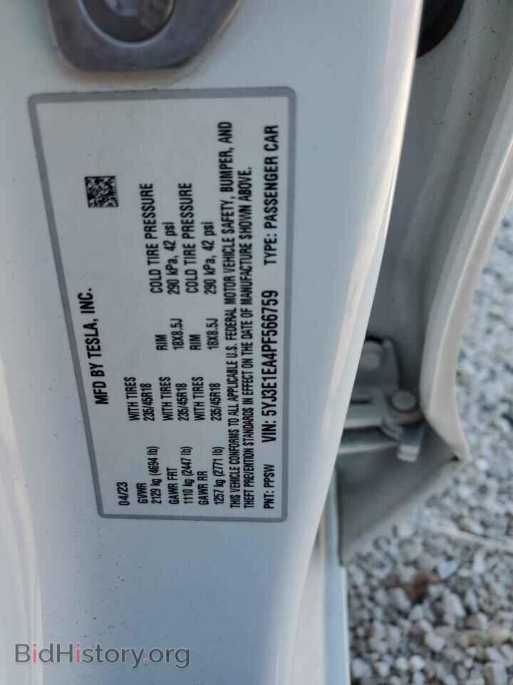 2023 TESLA MODEL 3 - VIN: 5YJ3E1EA4PF566759 - Фото 12