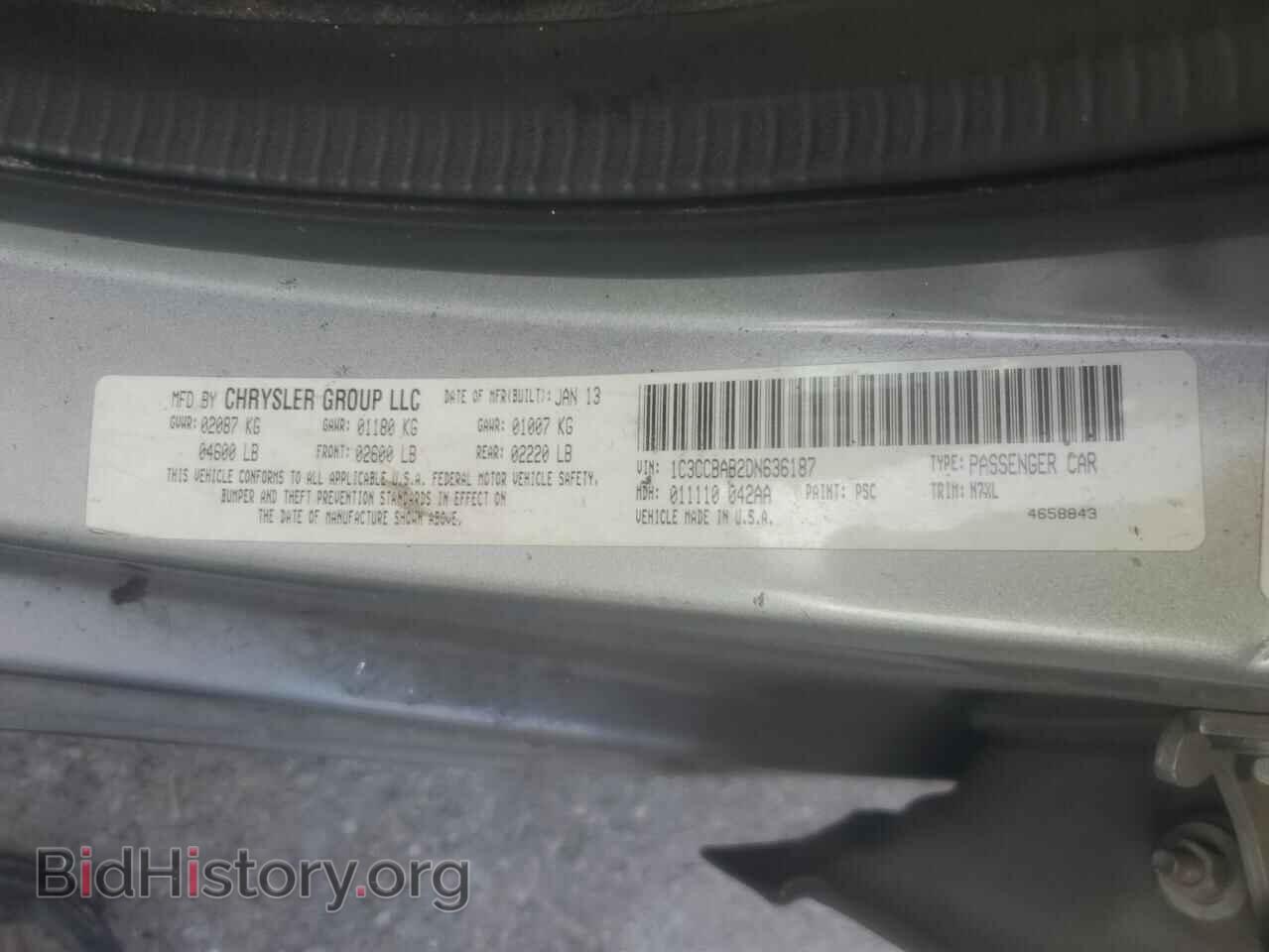 2013 CHRYSLER 200 - VIN: 1C3CCBAB2DN636187 - Фото 13
