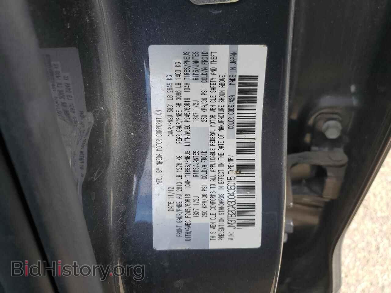2013 MAZDA CX-9 - VIN: JM3TB2CA3D0405015 - Photo 13