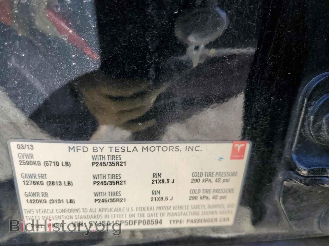 2013 TESLA MODEL S - VIN: 5YJSA1CP5DFP08594 - Photo 13