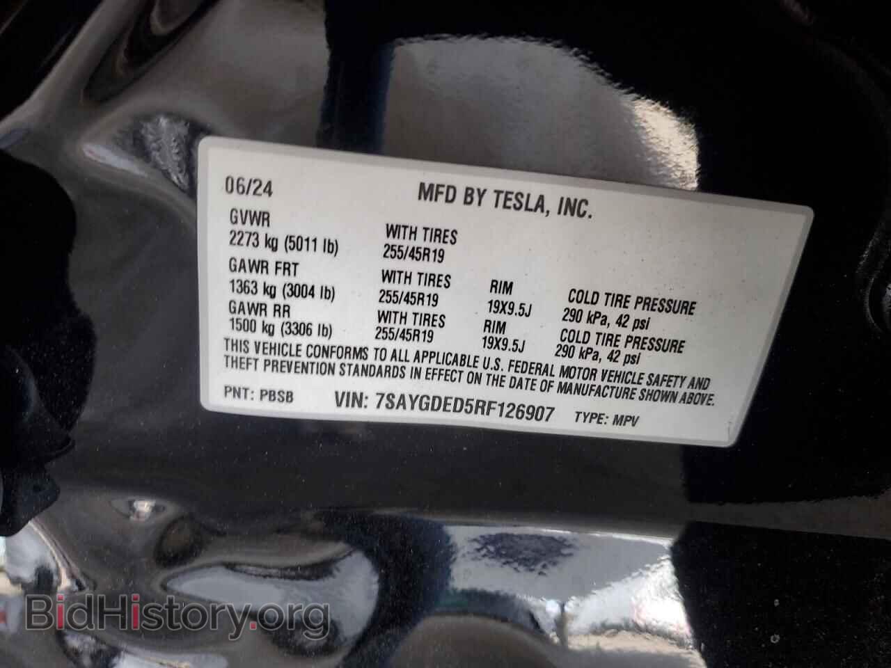 2024 TESLA MODEL Y - VIN: 7SAYGDED5RF126907 - Фото 12