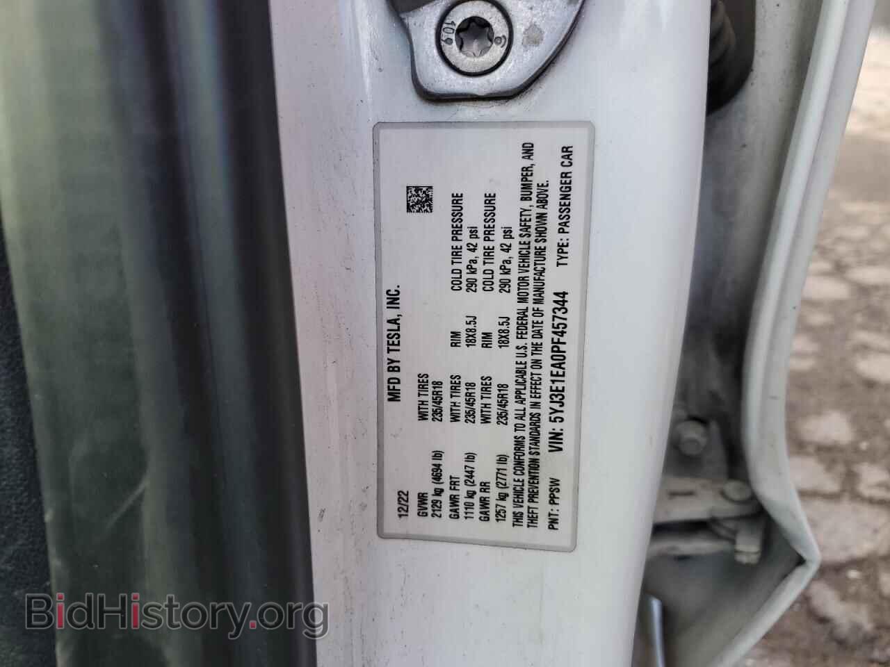 2023 TESLA MODEL 3 - VIN: 5YJ3E1EA0PF457344 - Фото 12