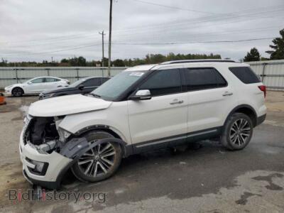 2016 Ford EXPLORER Platinum, белый — VIN 1FM5K8HT2GGC55016, Copart