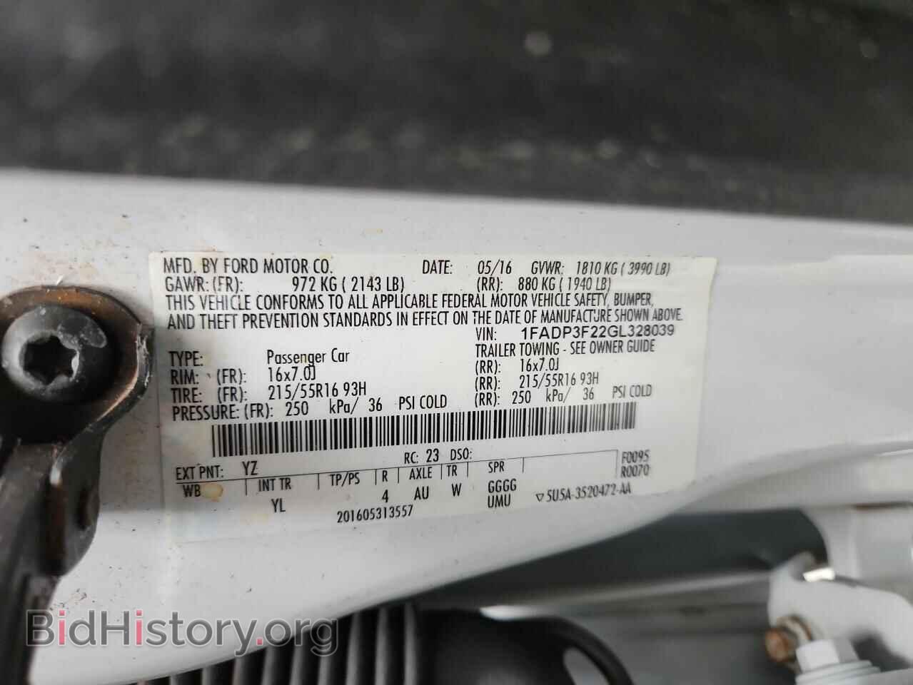 2016 FORD FOCUS - VIN: 1FADP3F22GL328039 - Фото 12