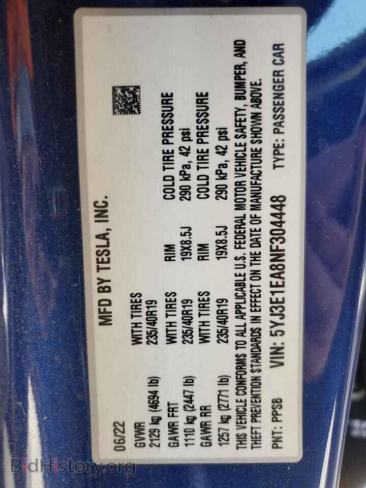 2022 TESLA MODEL 3 - VIN: 5YJ3E1EA8NF304448 - Photo 13