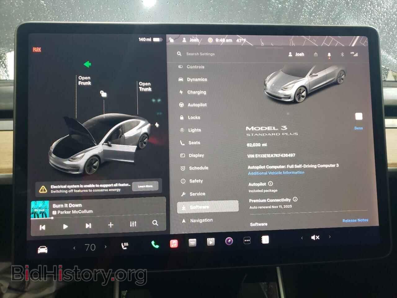2019 TESLA MODEL 3 - VIN: 5YJ3E1EA7KF436497 - Фото 9