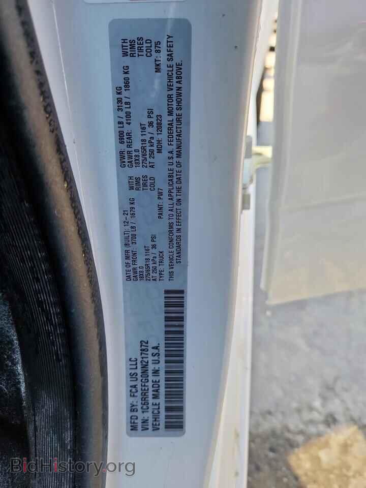 2022 RAM All Models - VIN: 1C6RREFG0NN217872 - Фото 13