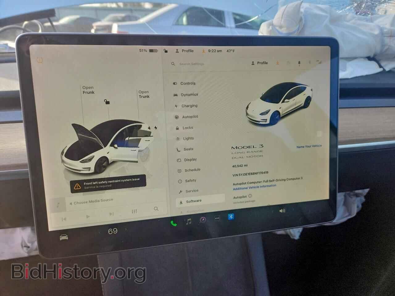 2022 TESLA MODEL 3 - VIN: 5YJ3E1EB8NF170419 - Фото 9