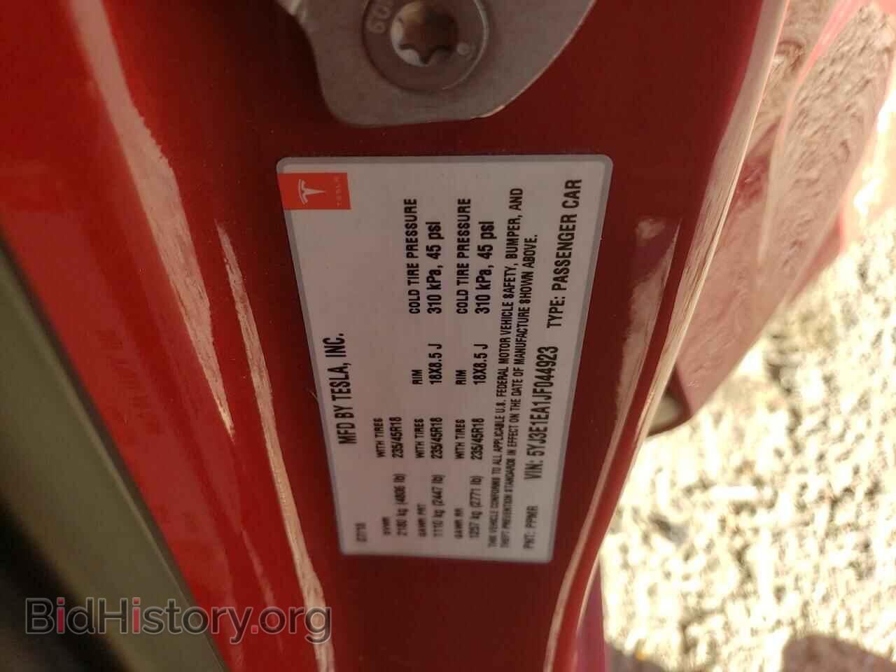 2018 TESLA MODEL 3 - VIN: 5YJ3E1EA1JF044923 - Photo 12