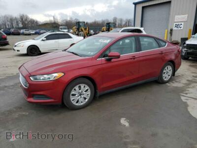 2014 Ford FUSION S, бордовый — VIN 3FA6P0G72ER311239, Copart