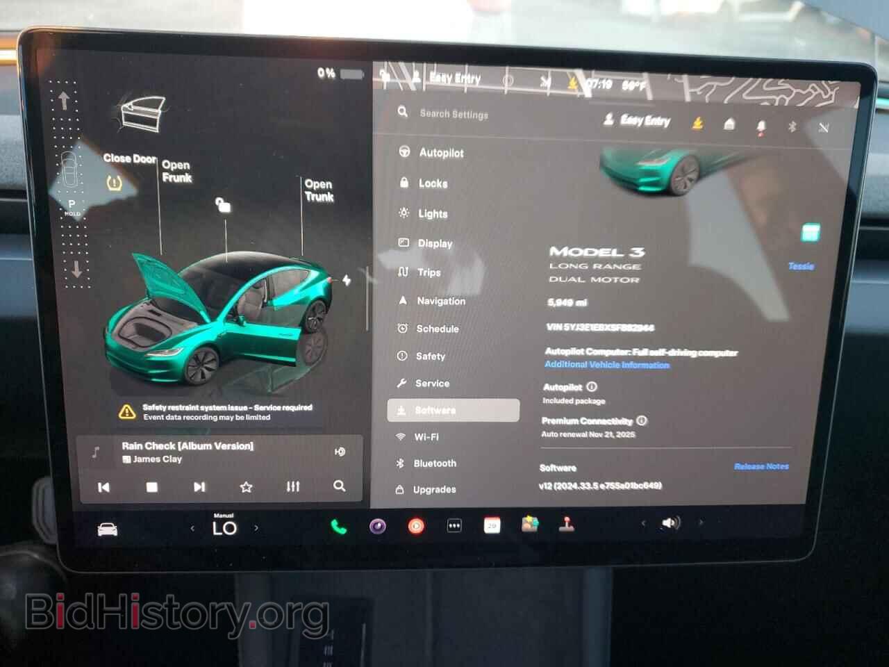 2025 TESLA MODEL 3 - VIN: 5YJ3E1EBXSF882944 - Photo 9