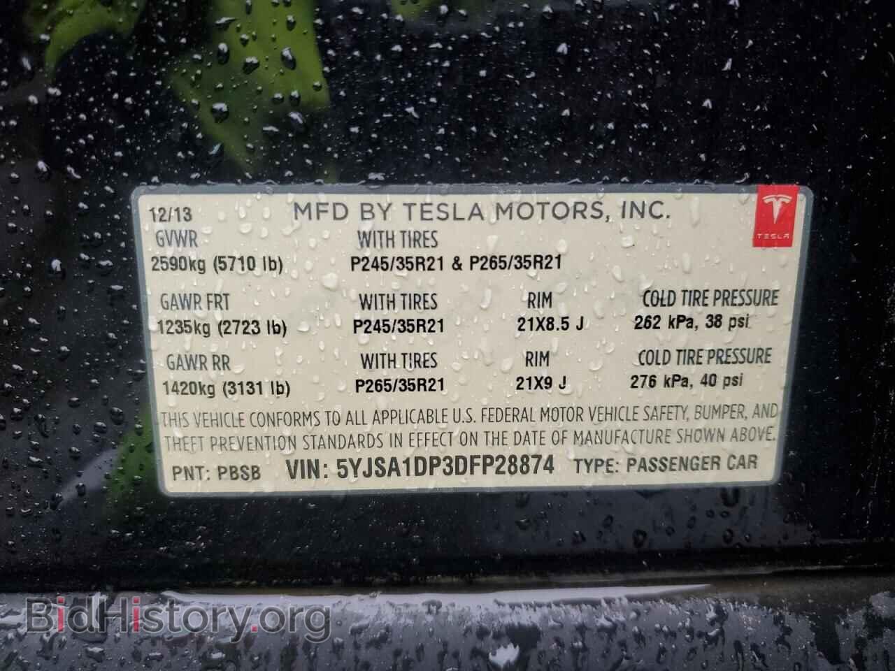 2013 TESLA MODEL S - VIN: 5YJSA1DP3DFP28874 - Photo 12