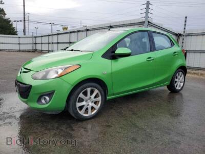 2012 Mazda 2, green — VIN JM1DE1LY7C0148452, Copart