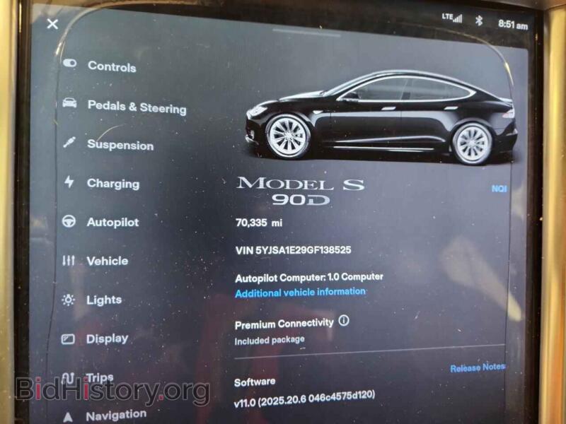 2016 Tesla MODEL S (VIN 5YJSA1E29GF138525) — photo 9 of 14