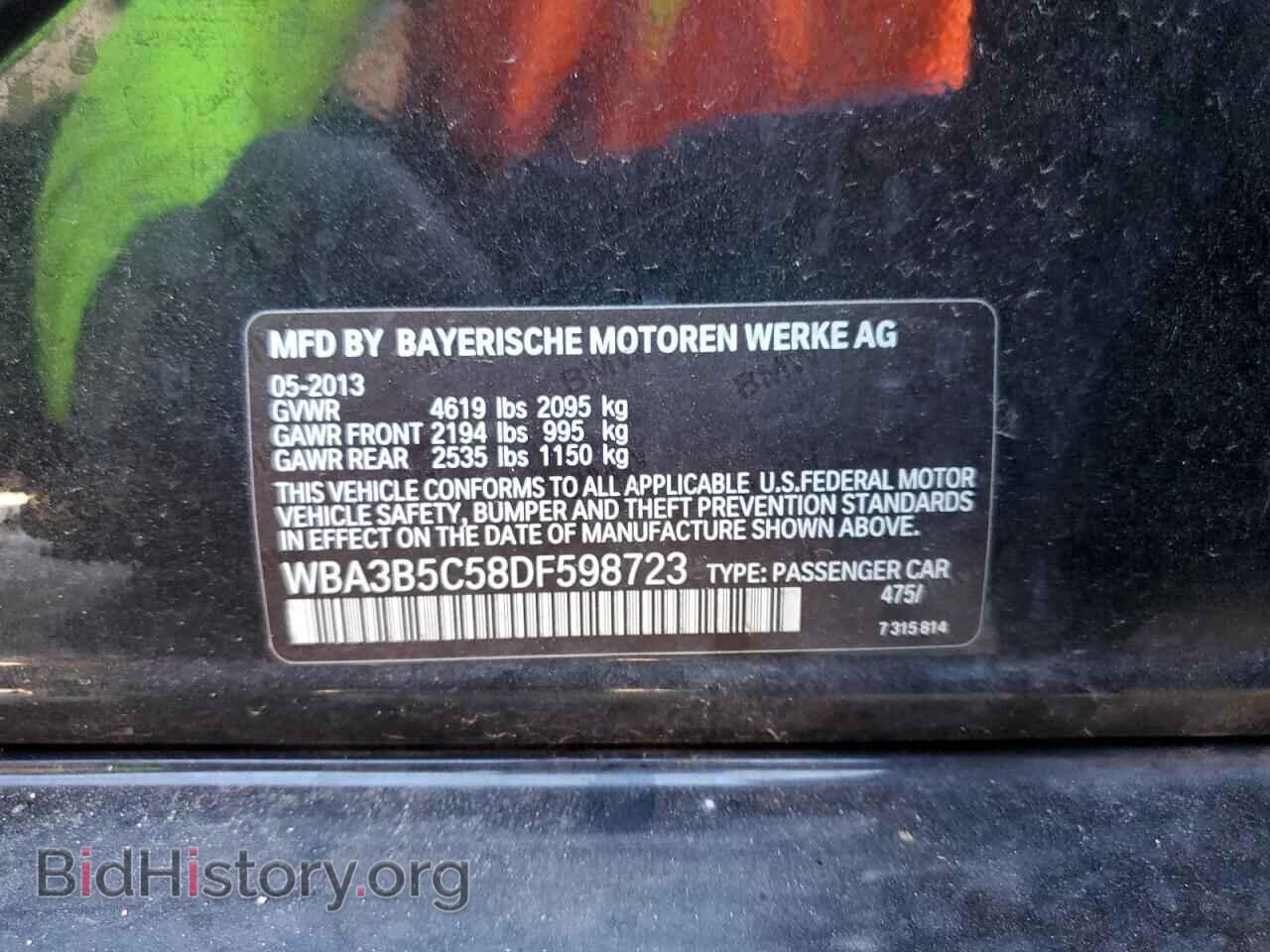 2013 BMW 3 SERIES - VIN: WBA3B5C58DF598723 - Фото 12