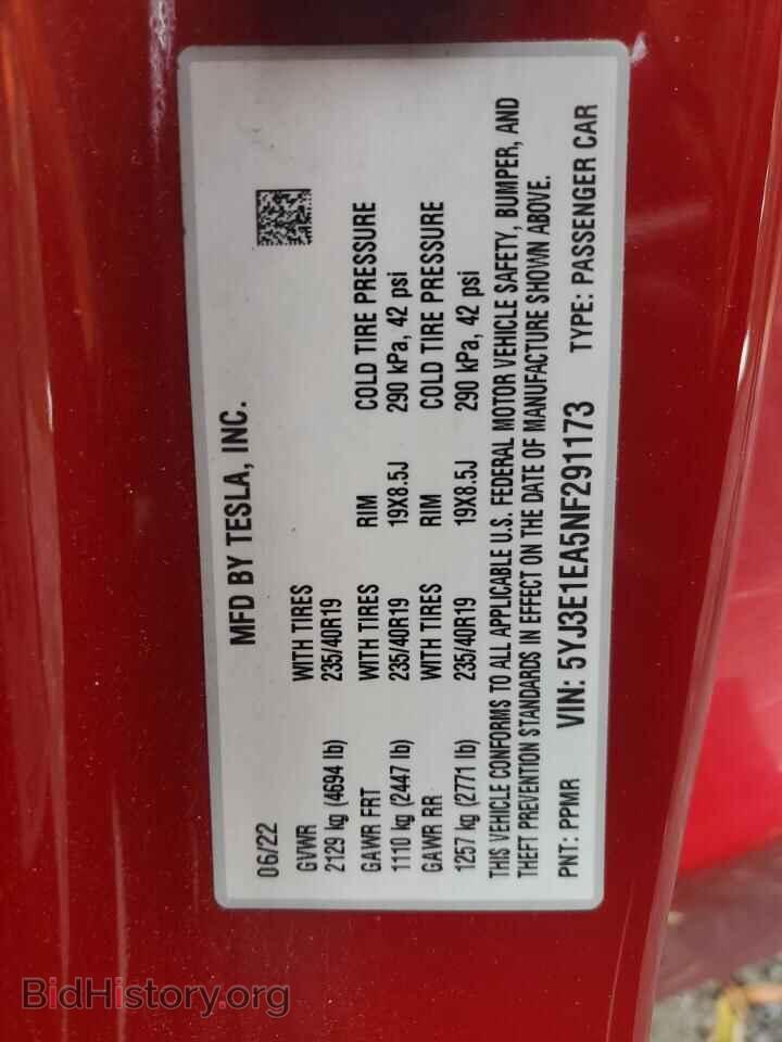 2022 TESLA MODEL 3 - VIN: 5YJ3E1EA5NF291173 - Photo 12