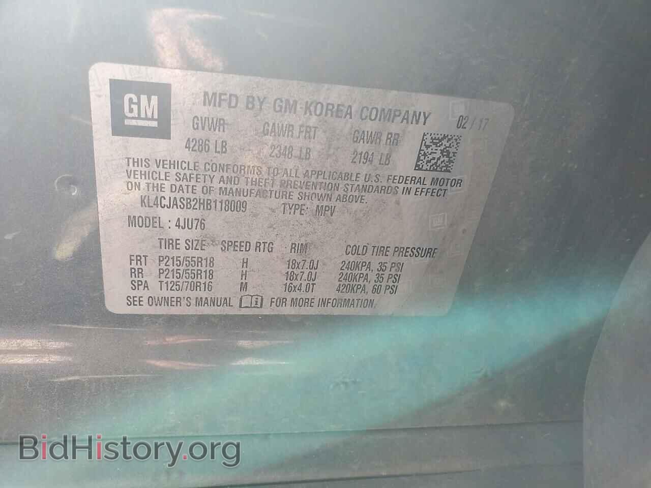 2017 BUICK ENCORE - VIN: KL4CJASB2HB118009 - Photo 12