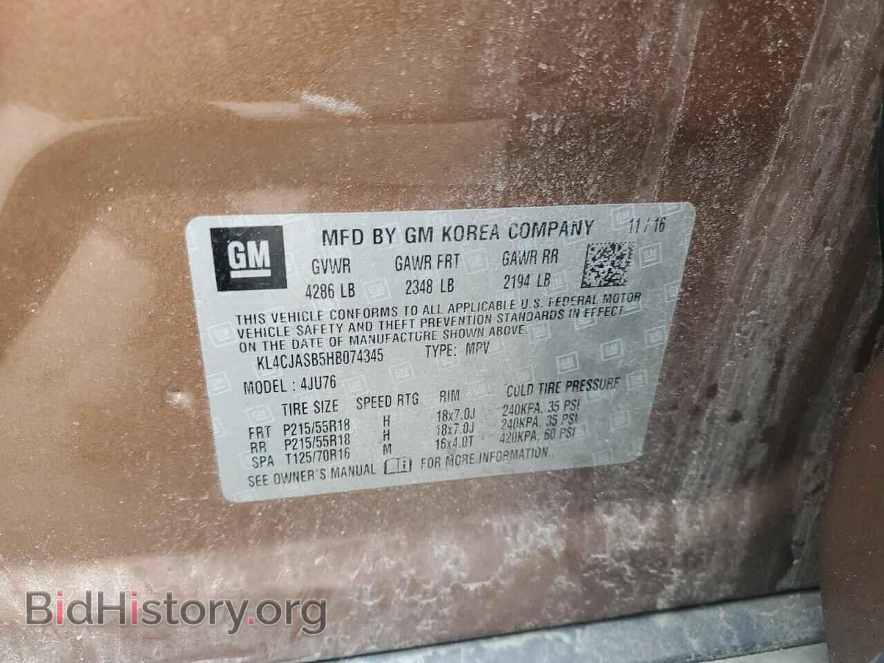 2017 BUICK ENCORE - VIN: KL4CJASB5HB074345 - Photo 13