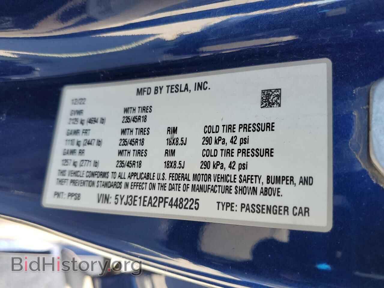 2023 TESLA MODEL 3 - VIN: 5YJ3E1EA2PF448225 - Photo 13