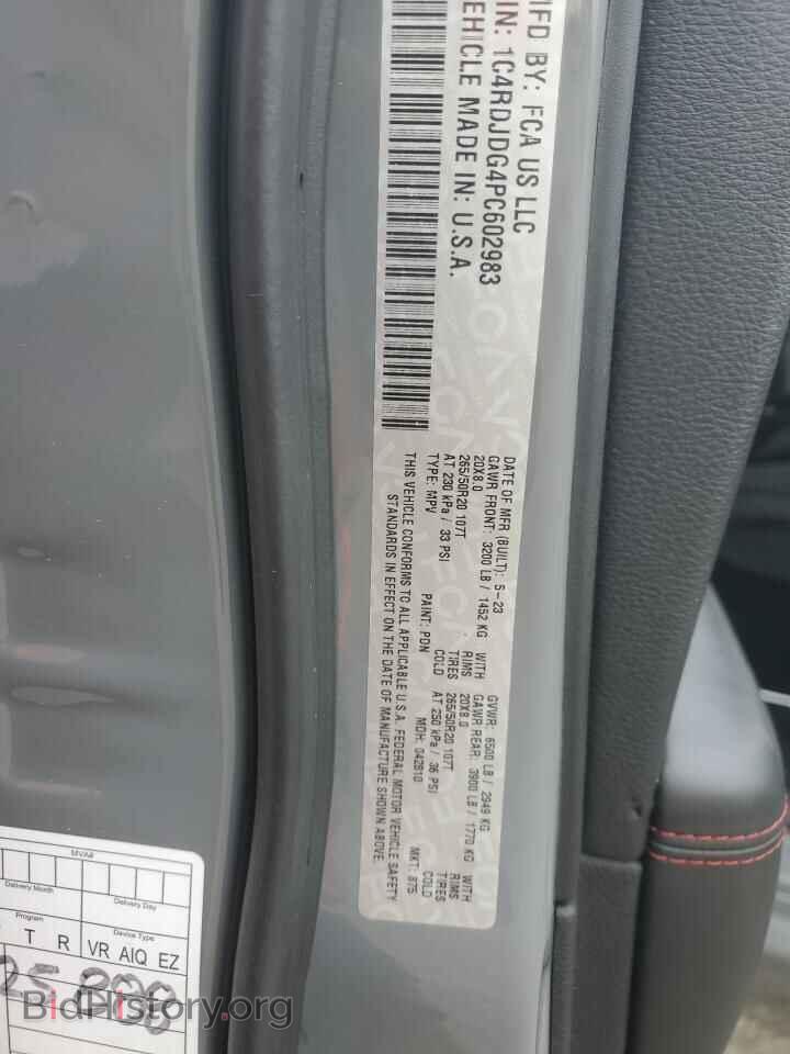 2023 DODGE DURANGO - VIN: 1C4RDJDG4PC602983 - Фото 13