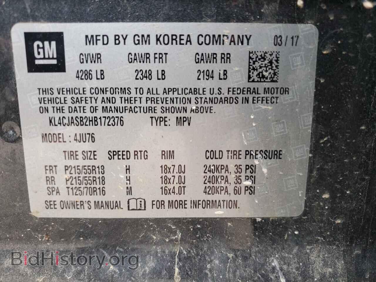 2017 BUICK ENCORE - VIN: KL4CJASB2HB172376 - Фото 13
