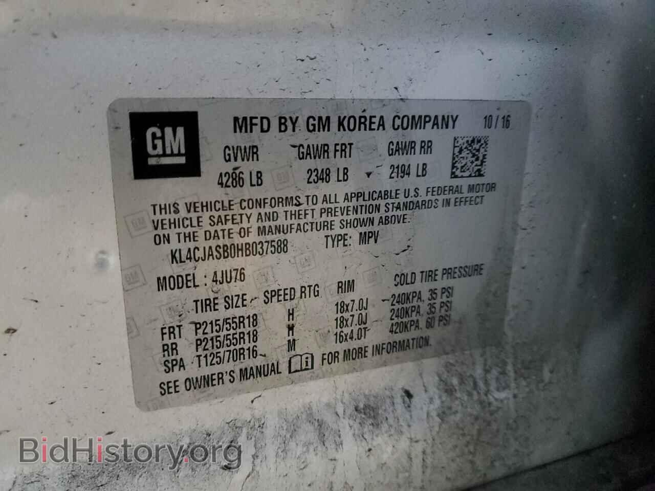 2017 BUICK ENCORE - VIN: KL4CJASB0HB037588 - Photo 13