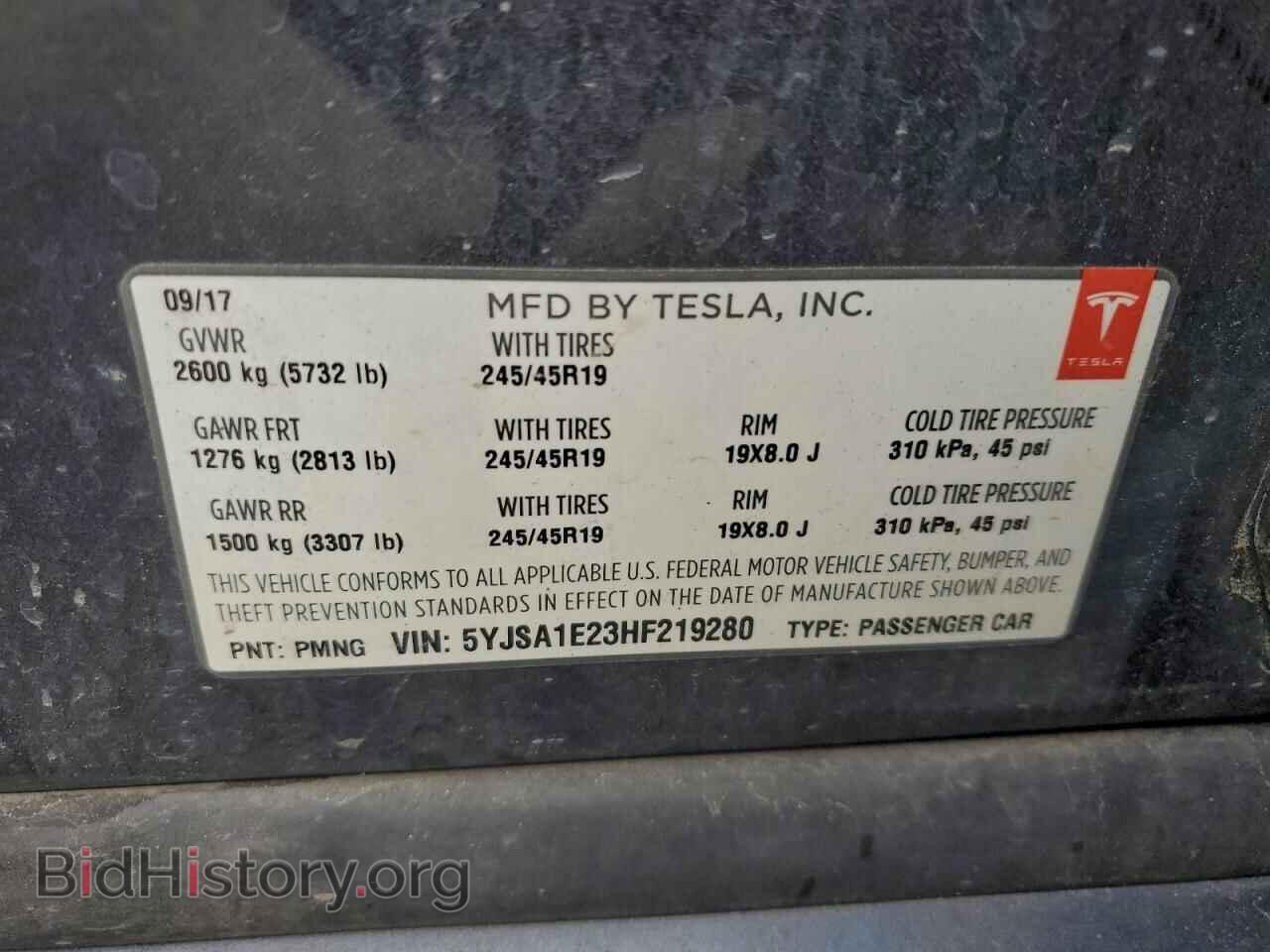 2017 TESLA MODEL S - VIN: 5YJSA1E23HF219280 - Photo 13