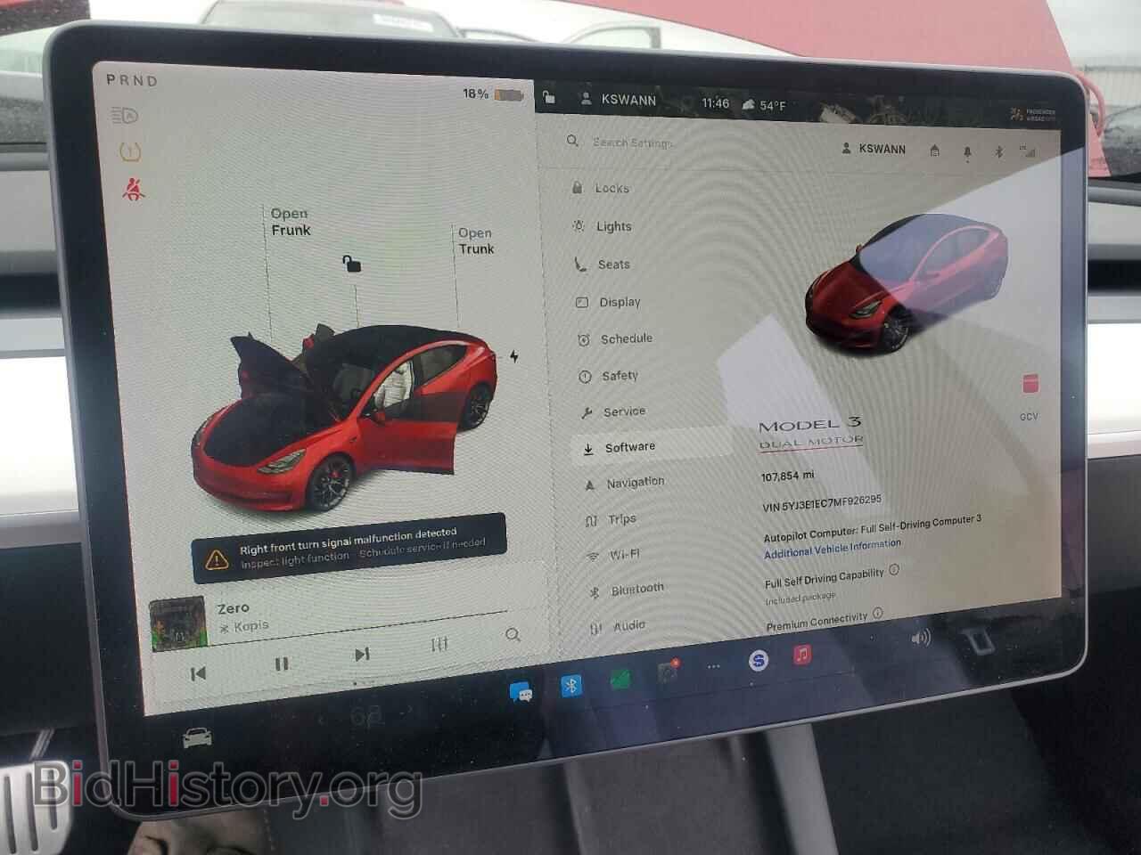 2021 TESLA MODEL 3 - VIN: 5YJ3E1EC7MF926295 - Фото 9