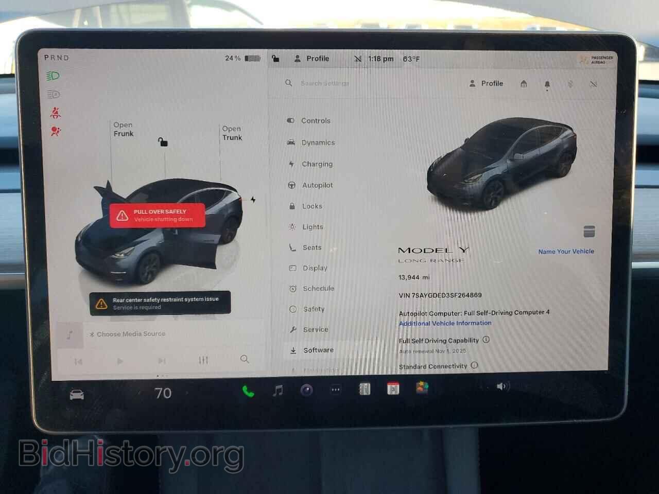 2025 TESLA MODEL Y - VIN: 7SAYGDED3SF264869 - Фото 9