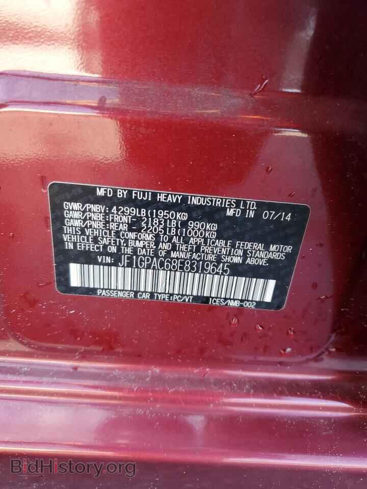 2014 SUBARU IMPREZA - VIN: JF1GPAC68E8319645 - Фото 14