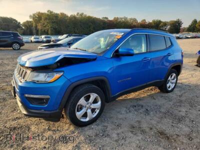 2019 Jeep COMPASS Latitude, синий — VIN 3C4NJDBB6KT593748, Copart