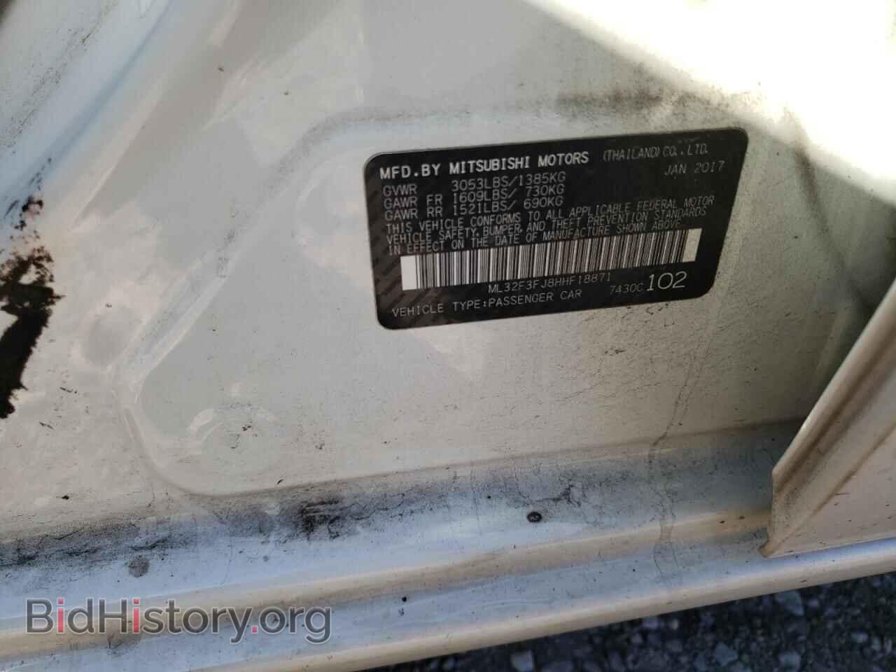 2017 MITSUBISHI MIRAGE - VIN: ML32F3FJ8HHF18871 - Фото 12