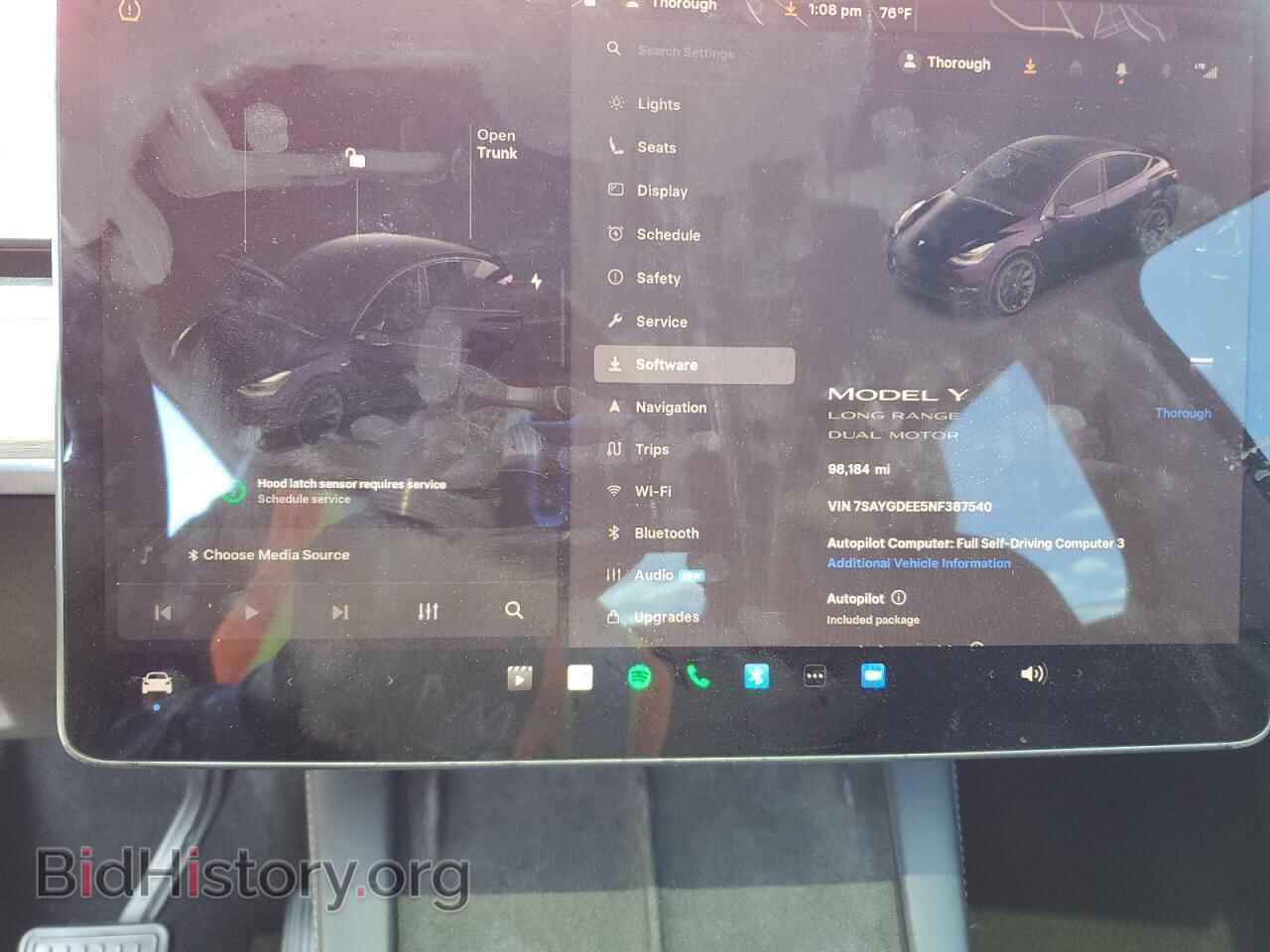 2022 TESLA MODEL Y - VIN: 7SAYGDEE5NF387540 - Фото 9