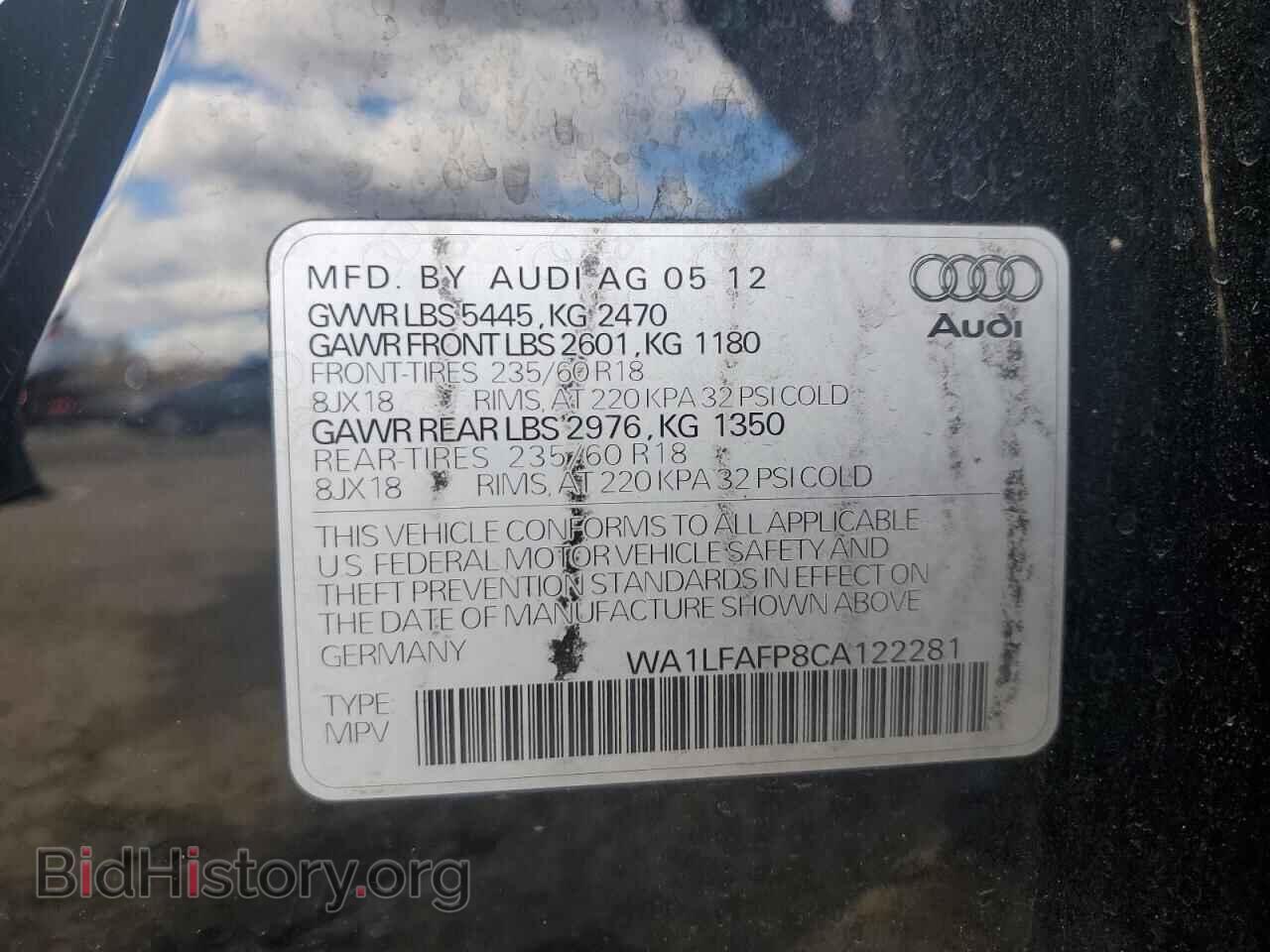 2012 AUDI Q5 - VIN: WA1LFAFP8CA122281 - Photo 13