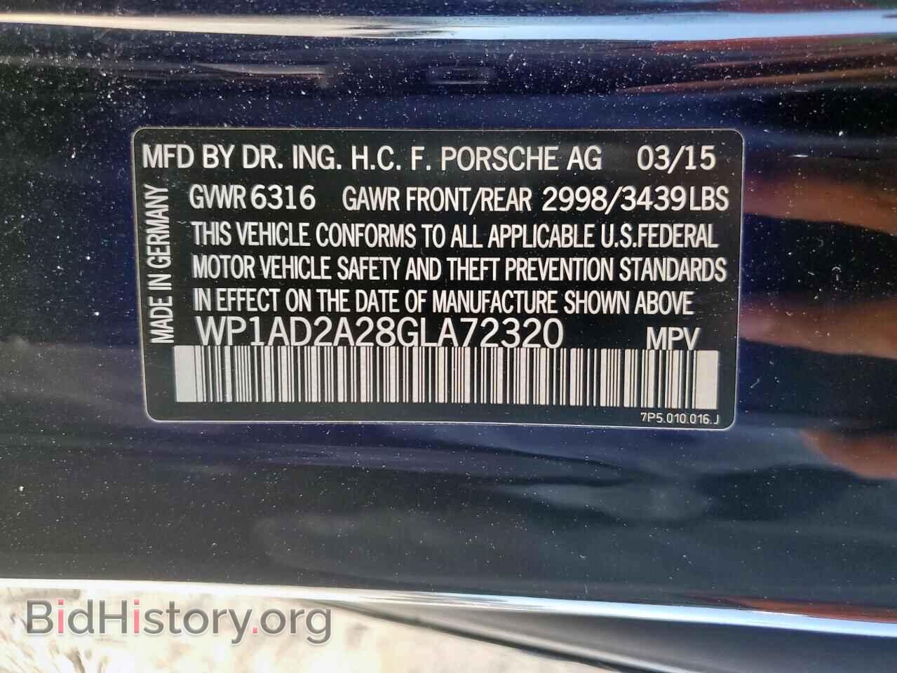 2016 PORSCHE CAYENNE - VIN: WP1AD2A28GLA72320 - Фото 14