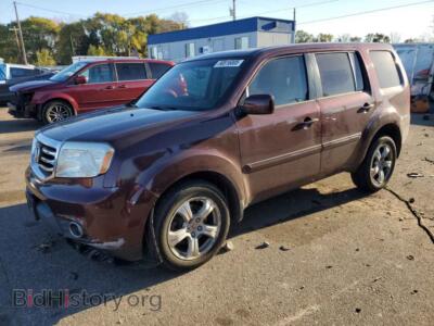 2012 Honda PILOT EXL, темно-бордовый — VIN 5FNYF4H51CB016545, Copart