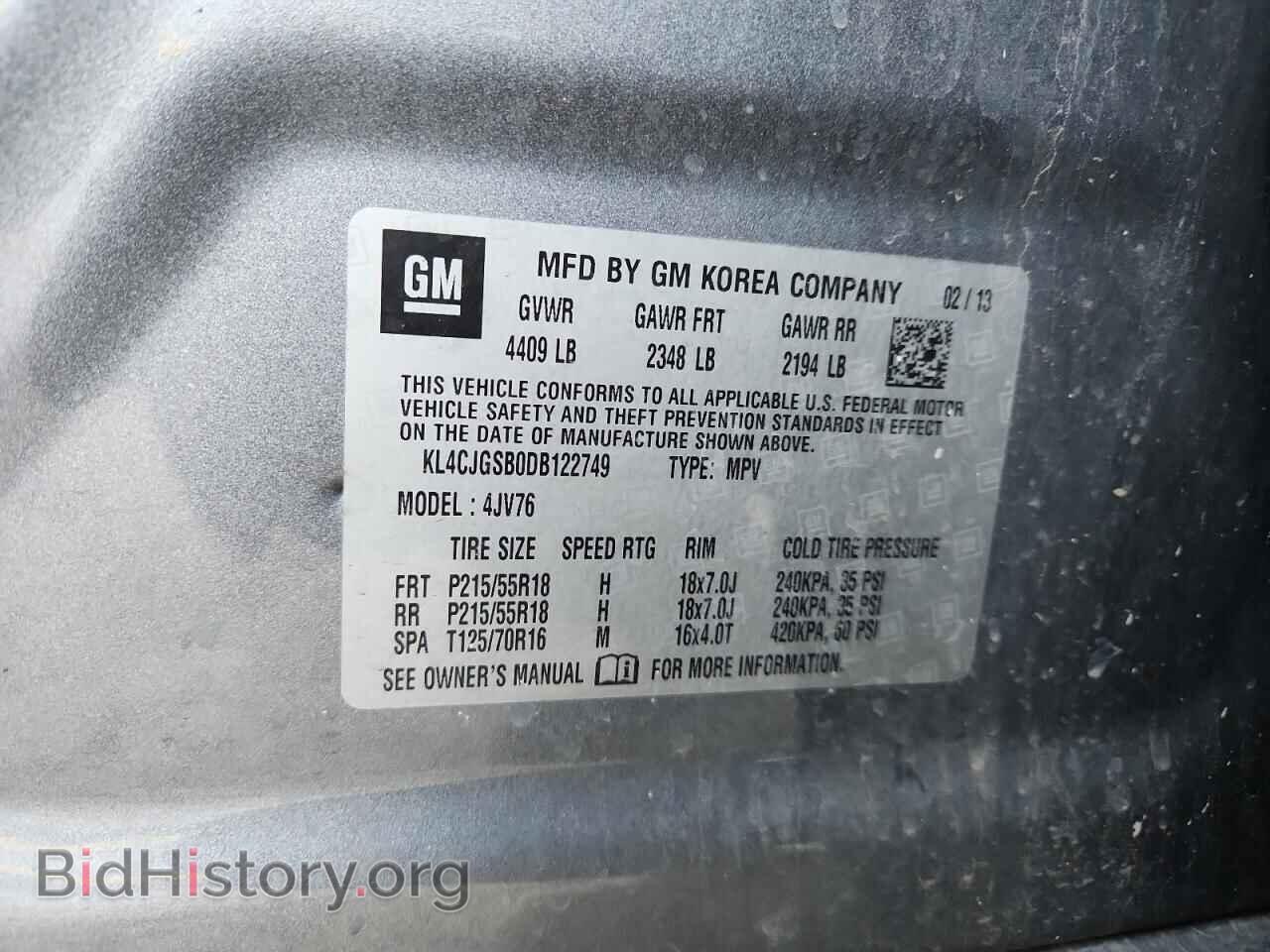 2013 BUICK ENCORE - VIN: KL4CJGSB0DB122749 - Photo 14