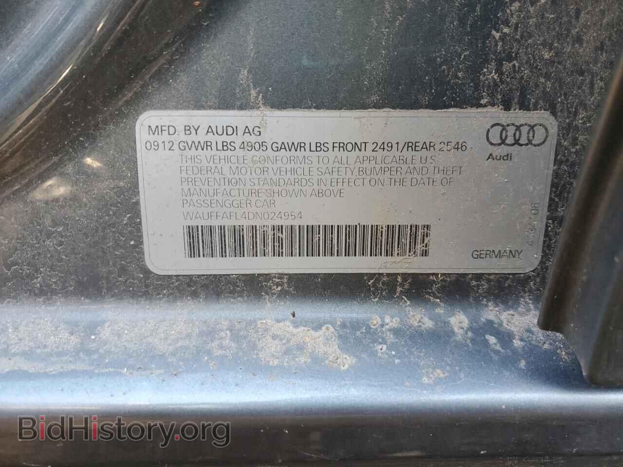 2013 AUDI A4 - VIN: WAUFFAFL4DN024954 - Photo 12