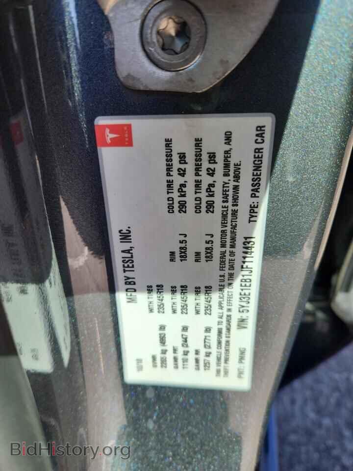 2018 TESLA MODEL 3 - VIN: 5YJ3E1EB1JF114431 - Фото 12
