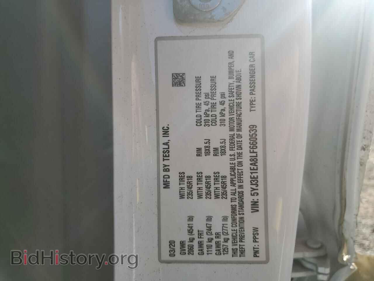 2020 TESLA MODEL 3 - VIN: 5YJ3E1EA8LF660539 - Photo 12