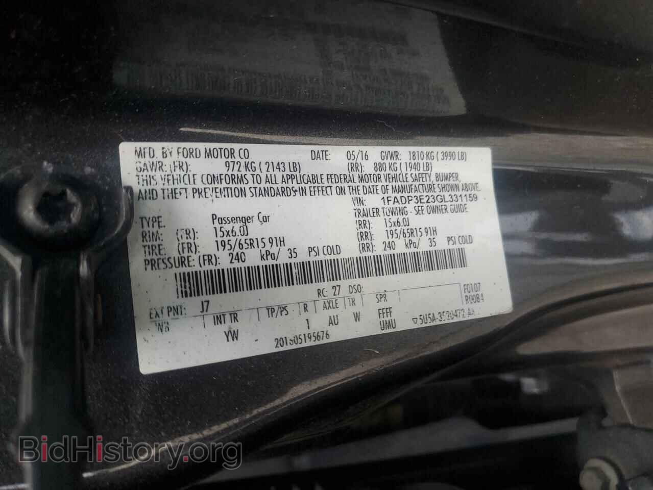 2016 FORD FOCUS - VIN: 1FADP3E23GL331159 - Photo 12
