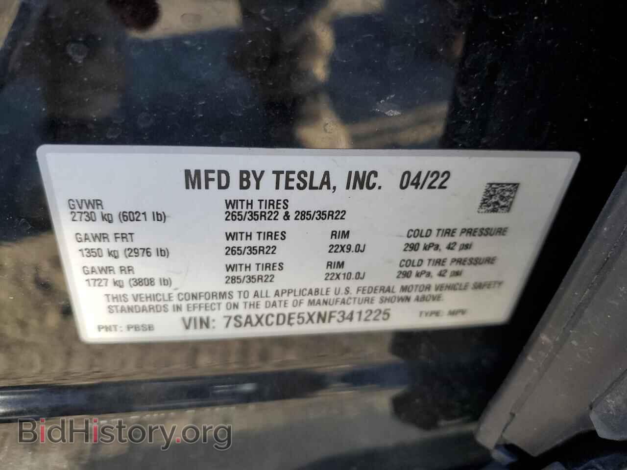 2022 TESLA MODEL X - VIN: 7SAXCDE5XNF341225 - Photo 13
