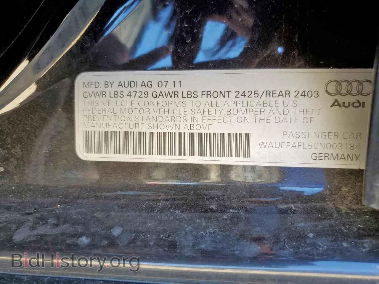 2012 AUDI A4 - VIN: WAUEFAFL5CN003184 - Photo 12