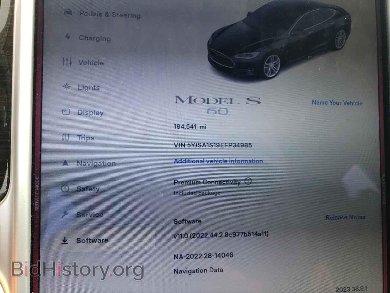 2014 TESLA MODEL S - VIN: 5YJSA1S19EFP34985 - Photo 9